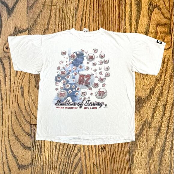 Vintage 90’s Starter Mark McGwire St. Louis Cardinals T Shirt - Picture 1 of 6